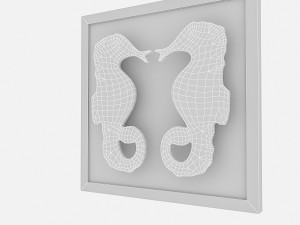 seahorse relief table Modello 3D