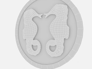 seahorse relief table 02 3Dモデル