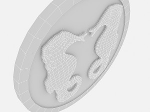 seahorse relief table 02 3Dモデル