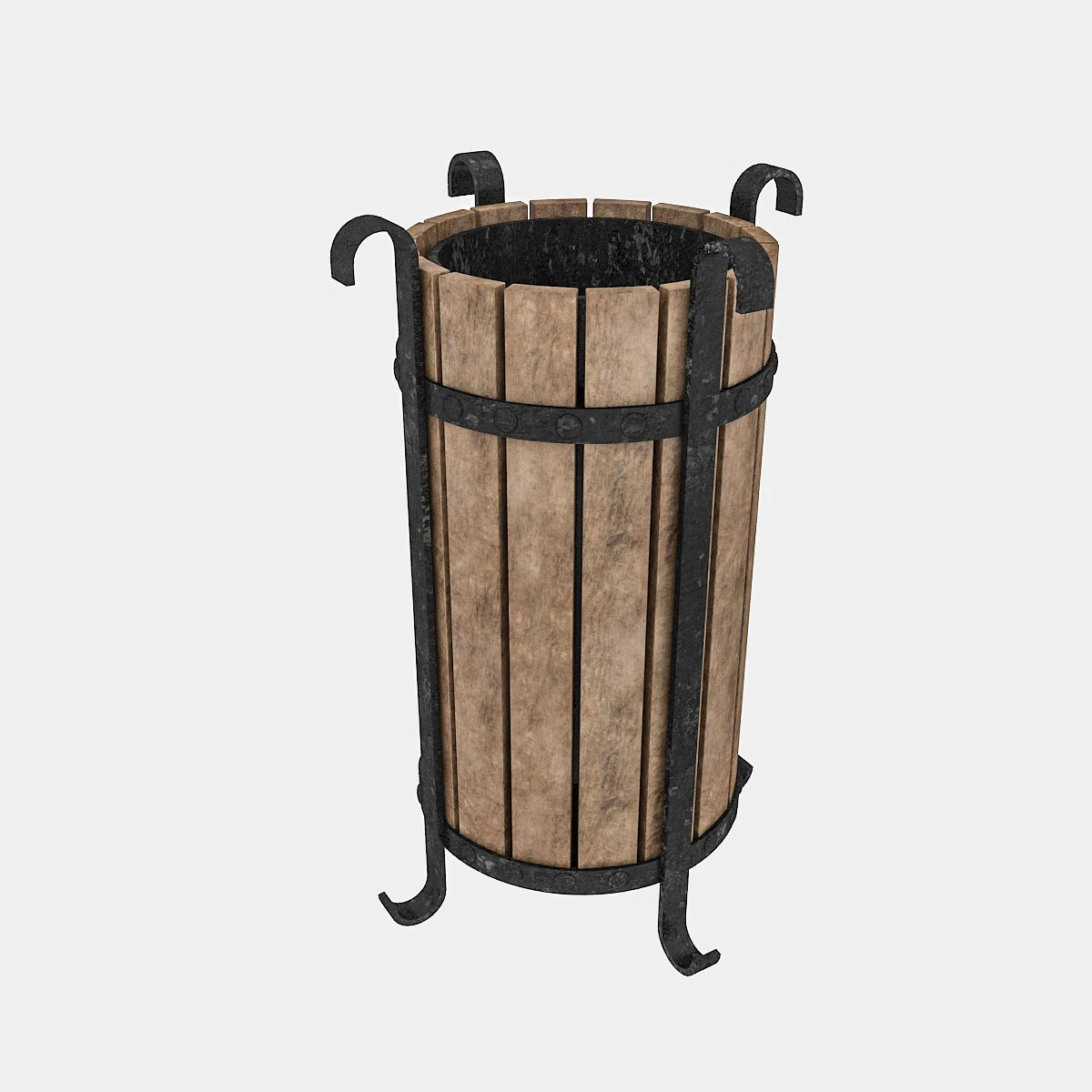 trash can 02 3D Model .c4d .max .obj .3ds .fbx .stl .blend 
