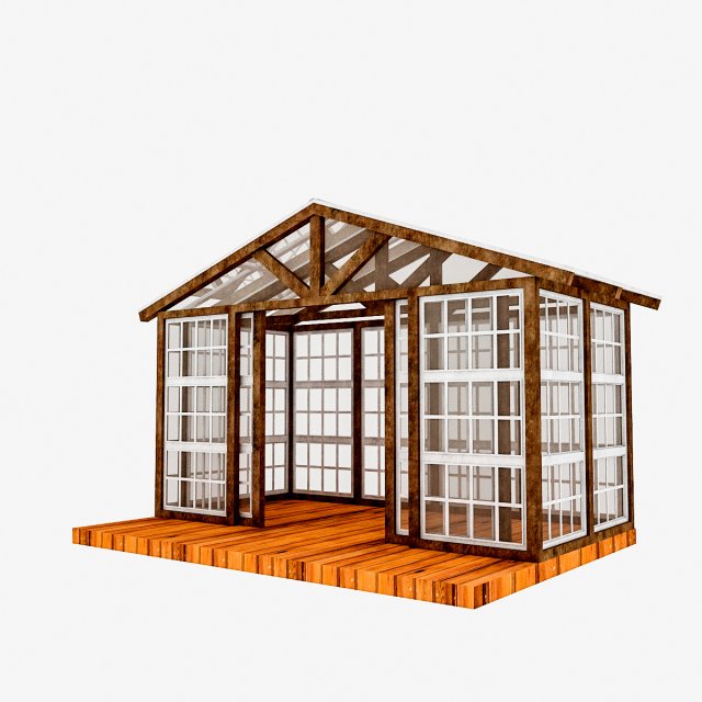 winter garden 3D Модель .c4d .max .obj .3ds .fbx .stl .blend