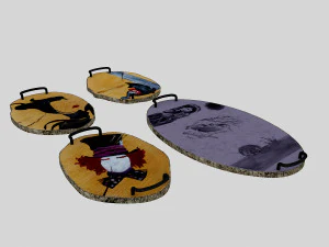 3d wooden trays model 3D Model