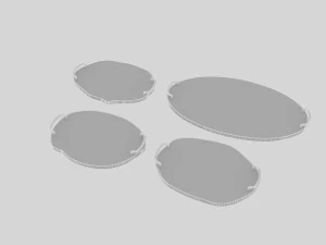 3d wooden trays model 3D Model