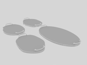 3d wooden trays model Modèle 3D