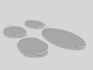 3d wooden trays model 3D Model