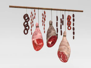 Modello 3d di carni e salsicce Modello 3D