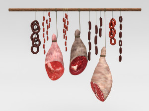 3d meats and sausages model Modelo 3D