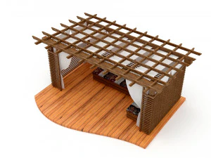 camelia di legno Modello 3D