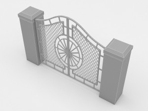 garden gate 3D-Modell