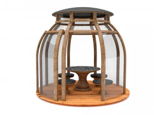 sino de vidro de jardim cam&eacute;lia Modelo 3D