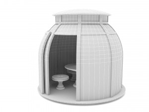 garden glass bell camellia Model 3D