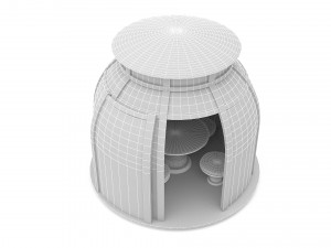 garden glass bell camellia Model 3D