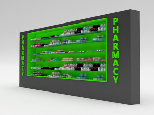 pharmacy decorative medicine cabinet 3Dモデル