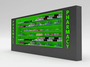pharmacy decorative medicine cabinet 3D Model