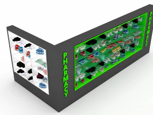 pharmacy decorative medicine cabinet 3D Model