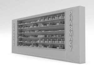 pharmacy decorative medicine cabinet 3D Model