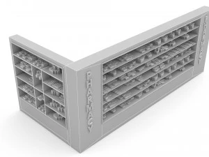 pharmacy decorative medicine cabinet 3D Model