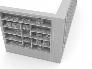 pharmacy decorative medicine cabinet 3D Model