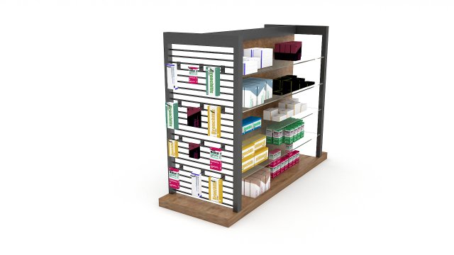 the medicine stand 3D Model .c4d .max .obj .3ds .fbx .stl .blend 
