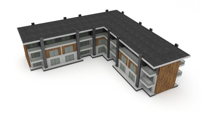 modern building 01 3D मॉडल .c4d .max .obj .3ds .fbx .stl .blend 