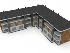 modern building 01 3D Model