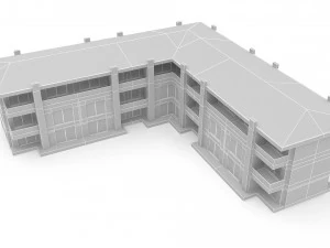 modern building 01 3D Model