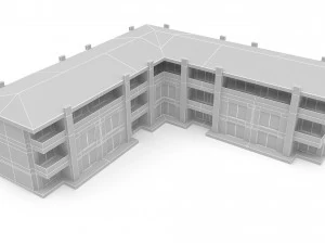 modern building 01 3D Model