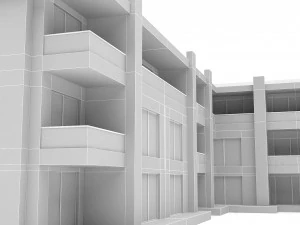modern building 01 3D Model