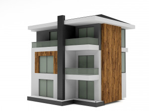 modern building 01 Model 3D