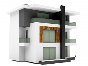 modern building 01 3D Модель