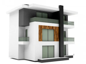 modern building 01 3D Model