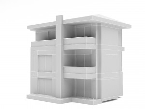 modern building 01 3D Модель