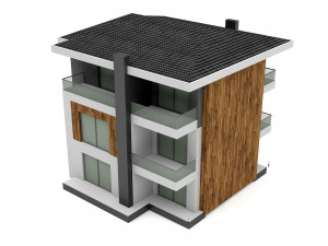 modern building 01 Model 3D