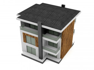modern building 01 Modèle 3D