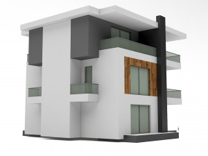 modern building 01 Modèle 3D