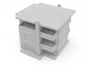 modern building 01 Modèle 3D