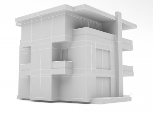 modern building 01 Modèle 3D