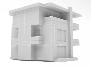 modern building 01 3D Model