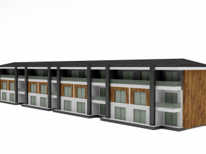 modern building 04 Model 3D