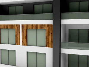 modern building 04 3D Model