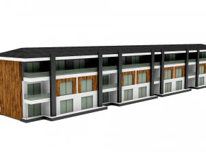 modern building 04 3D Model