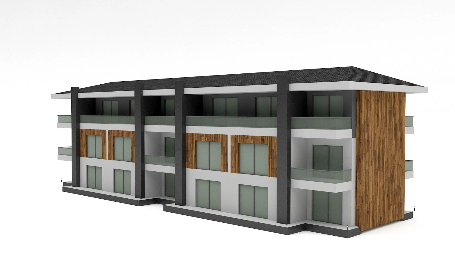 modern building 05 3D Model .c4d .max .obj .3ds .fbx .stl .blend 