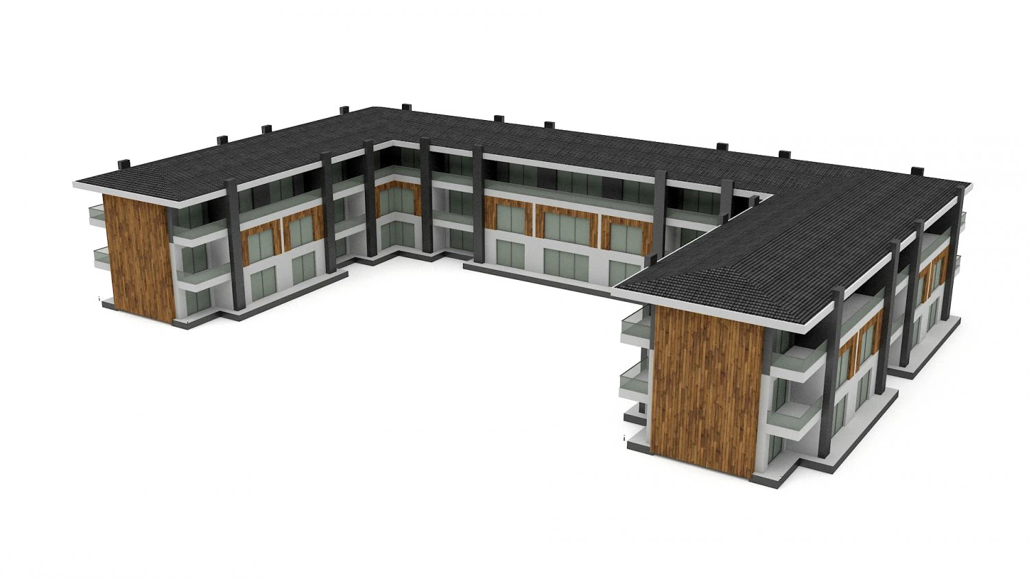 modern building 06 3D Model .c4d .max .obj .3ds .fbx .stl .blend 