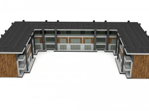 modern building 06 3D Model