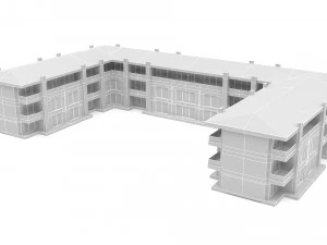 modern building 06 3D Model