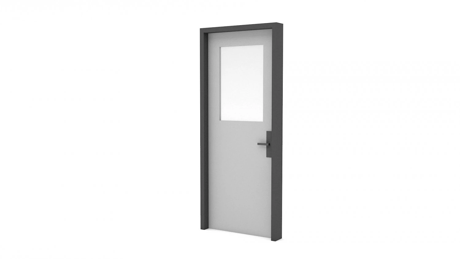modern lowpoly door 3D Model .c4d .max .obj .3ds .fbx .stl .blend 