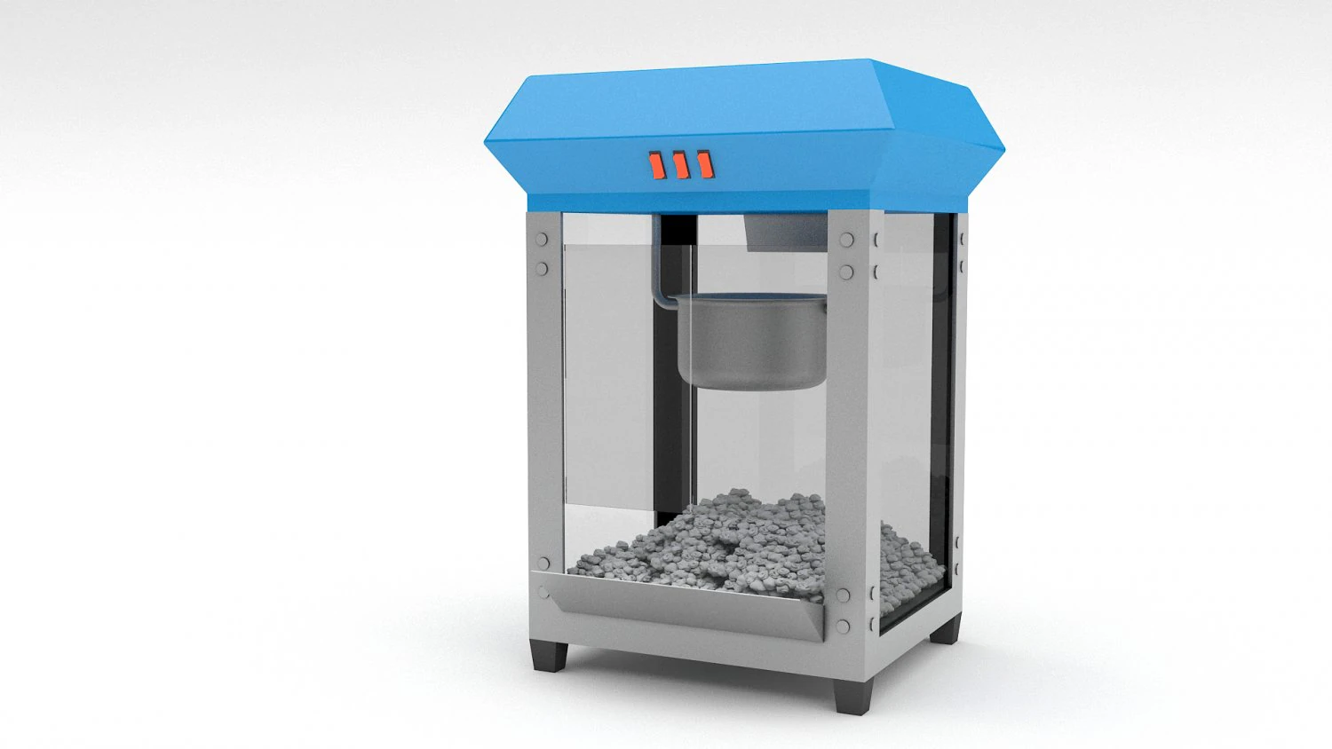 3d popcorn machine 3D Model .c4d .max .obj .3ds .fbx .stl .blend 