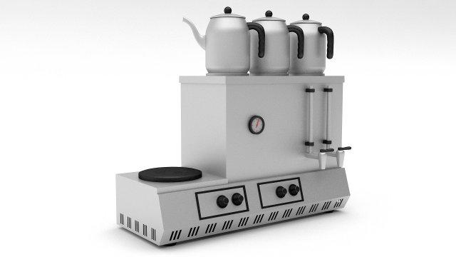 3d turkish tea stove Modelo 3D .c4d .max .obj .3ds .fbx .stl .blend 