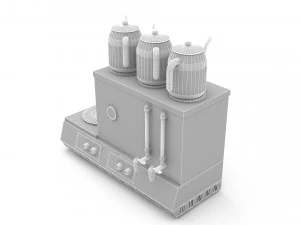 3d turkish tea stove 3D Model