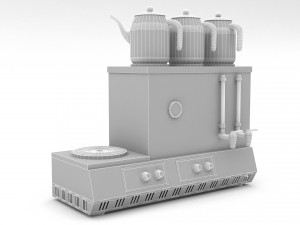 3d turkish tea stove Modelo 3D